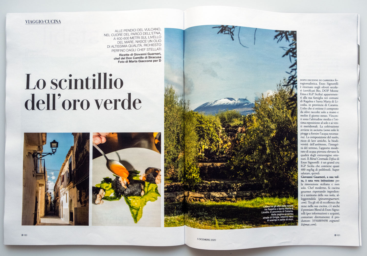 Marta Giaccone, food + travel editorial, D la Repubblica magazine, Dec 2020