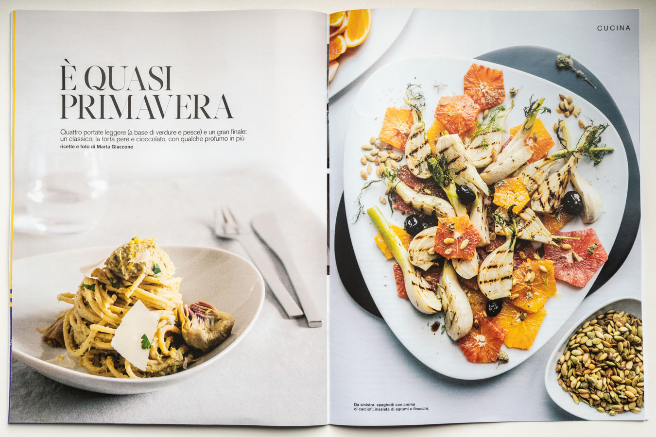 Marta Giaccone, food editorial, D la Repubblica magazine, February 2019